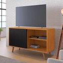 Ver imagem 1 de Rack Carinho para Tv até 43" Jcm Movelaria - Cinamomo/preto