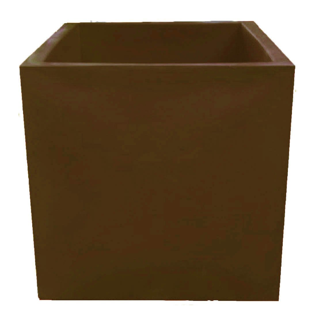 Vaso Plantar plantas Quadrado Polietileno 20x20 BGPLASTICOS V10 MARROM MADEIRA 015