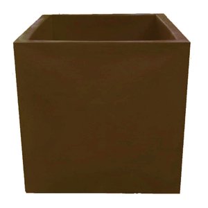 Vaso Plantar plantas Quadrado Polietileno 20x20 BGPLASTICOS V10 MARROM MADEIRA 015