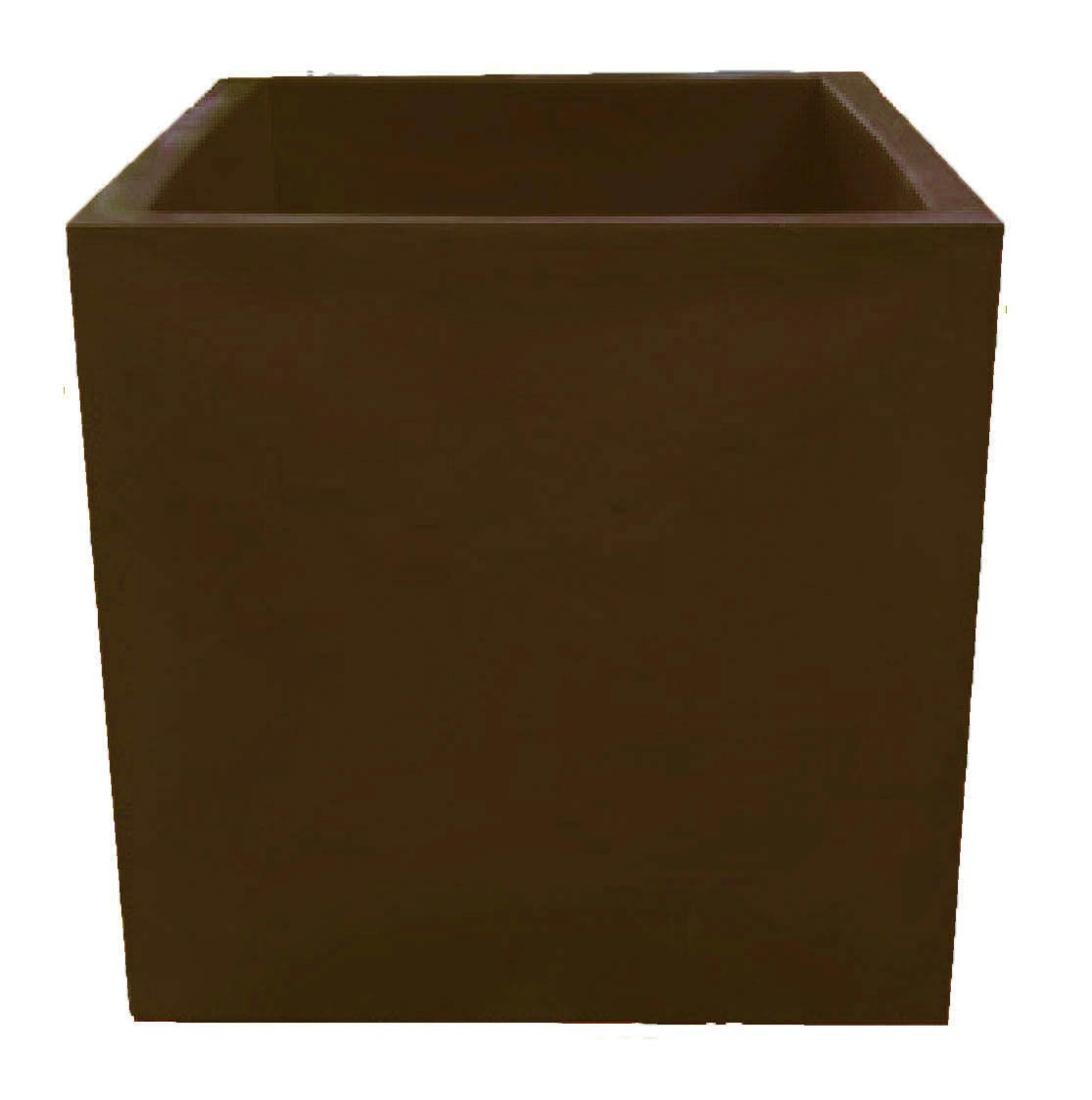 Vaso Plantar plantas Quadrado Polietileno 20x20 BGPLASTICOS V10 MARROM MADEIRA 015 - 12