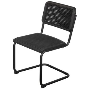 Cadeira Cesca Preta Com Palha e Base Preta Sem Braço - 71627