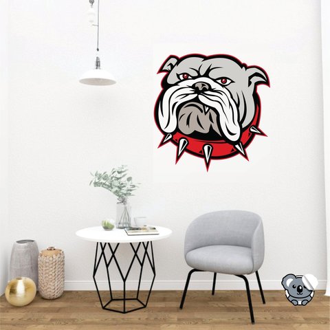 Adesivo Decorativo de Parede Buldog Bravo Papel de Parede