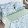 Kit Cobre Leito Colcha Maris King Estampado Dupla Face Percalle 200 Fios 3 Peças Forest Verde - 80%  - 1