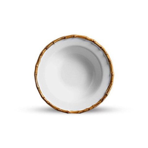 Jogo 8 Pratos Fundo Bambu Flat Borda Grossa Scalla 22cm