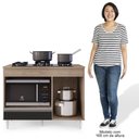 Ver imagem 5 de Balcão Multiuso Para Cooktop 4 Bocas Georgia Castanho/preto