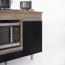 Ver imagem 4 de Balcão Multiuso Para Cooktop 4 Bocas Georgia Castanho/preto