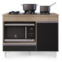 Ver imagem 2 de Balcão Multiuso Para Cooktop 4 Bocas Georgia Castanho/preto