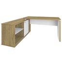 Ver mais imagens de Mesa Escrivaninha em L 135x168cm 1 Porta Sharp A06 Olmo/branco - Mpozenato