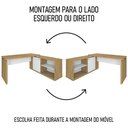 Ver imagem 6 de Mesa Escrivaninha em L 135x168cm 1 Porta Sharp A06 Olmo/branco - Mpozenato