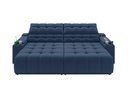 Ver imagem 5 de Sofá Connect Premium 2,00m Assento Retrátil e Reclinável com Porta Copos e Entrada USB Suede Azul