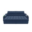 Ver imagem 5 de Sofá Connect Premium 2,00m Assento Retrátil/reclinável com Porta Copos e Entrada Usb Suede Azul
