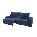 Ver imagem 7 de Sofá Connect Premium 2,00m Assento Retrátil/reclinável com Porta Copos e Entrada Usb Suede Azul