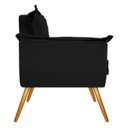 Ver imagem 3 de Poltrona Opala Palito Mel Suede Preto - Doce Sonho Móveis