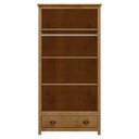 Ver imagem 3 de Guarda Roupa Solteiro 2 Portas 1 Gaveta Topázio 9103fn Freijó Finestra