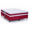 Cama Box + Colchão Castor Queen Red & White Double Face D45 158x198x54cm - 1