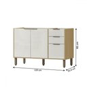 Ver imagem 3 de Balcão de Cozinha para Pia 120 Cm Glória 3 Portas 2 Gavetas Castanho/off White - Mx Móveis