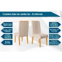 Ver imagem 2 de Conjunto: Mesa Sala Jantar Celeste Tampo Madeirado C/ Vidro Redondo 103x103cm e 4 Cadeiras Lia Cedro