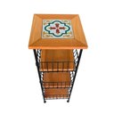 Ver imagem 7 de Fruteira de Ferro e Madeira Grande 3 Andares com Ladrilho Hidráulico Artesanal Ladrilho E1