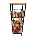 Ver imagem 4 de Fruteira de Ferro e Madeira Grande 3 Andares com Ladrilho Hidráulico Artesanal Ladrilho E1