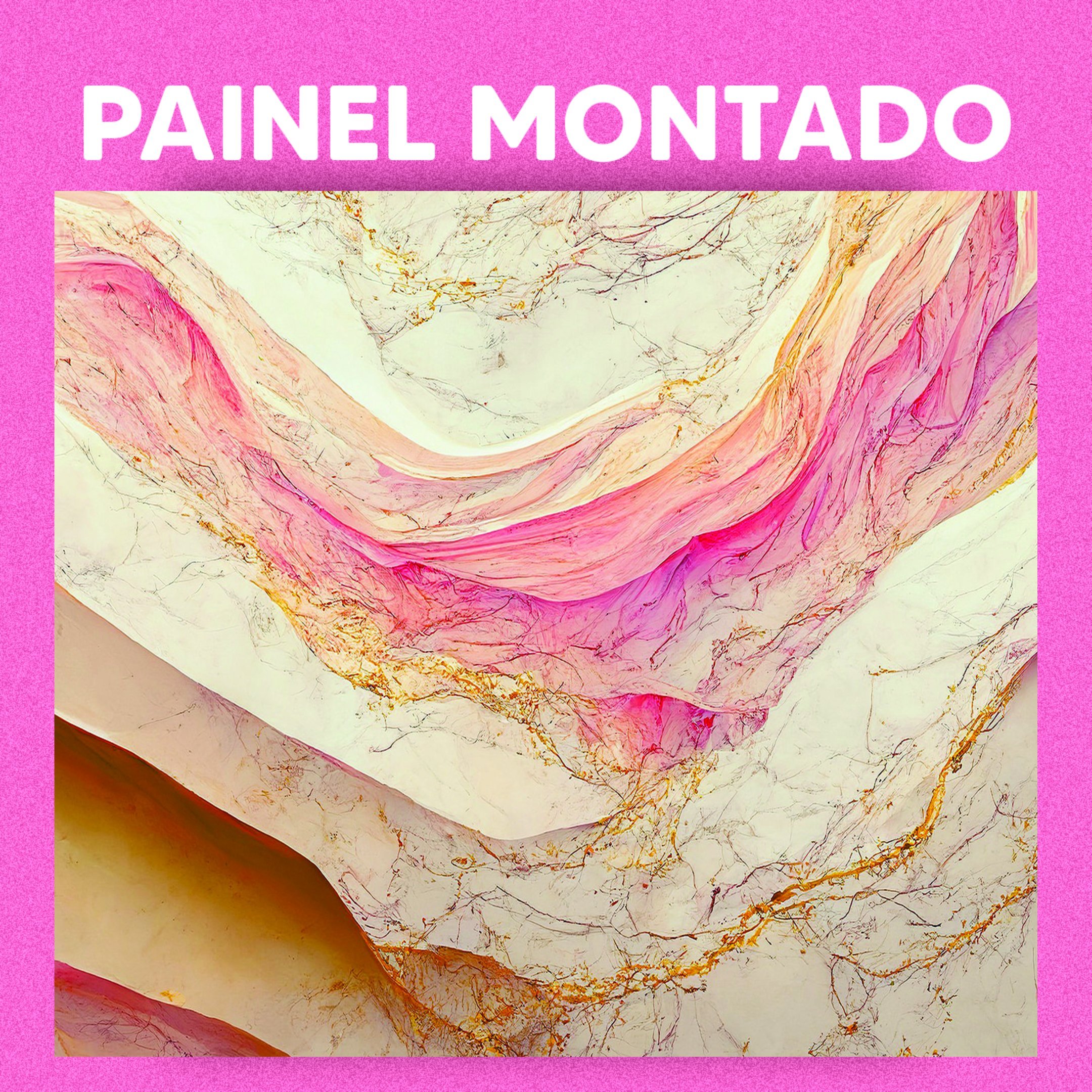 Papel de Parede Painel 3D Mármore Branco Rosa Dourado 3M Revestimento Auto Colante Marmorizado - 3