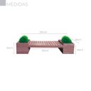 Ver imagem 3 de Banco com Cachepô em Madeira Plástica 3 Lugares 250cm Lanci / Bc-05