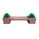 Ver imagem 1 de Banco de Madeira Plástica Maciça Marrom com Cachepô 100% Reciclado 3 Lugares 2,5 M / Bc-05 Lanci