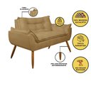 Ver imagem 5 de Kit 2 Poltronas + Namoradeira + Puff Opala Decorativa Balaqui Cor:capuccino