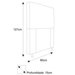 Cabeceira Estofada Turim 90 cm Solteiro Suede Marrom - Doce Sonho Móveis - 3 Cabeceira Estofada Turim 90 cm Solteiro Suede Marrom - Doce Sonho Móveis - 3