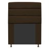 Cabeceira Estofada Turim 90 cm Solteiro Suede Marrom - Doce Sonho Móveis - 1