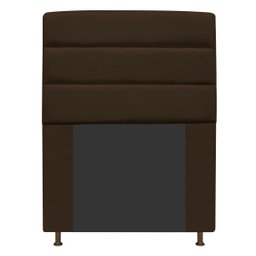 Cabeceira Estofada Turim 90 cm Solteiro Suede Marrom - Doce Sonho Móveis - 1 Cabeceira Estofada Turim 90 cm Solteiro Suede Marrom - Doce Sonho Móveis - 1