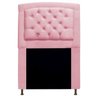 Cabeceira Estofada Geovana 100 cm Solteiro Com Capitonê Suede Rosa Bebê - Doce Sonho Móveis - 1