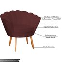 Ver imagem 3 de Kit 2 Poltronas Decorativa para Sala de Estar Charm Suede Bordô - Montanaris Decor MD MONTANARIS DEC