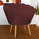 Ver imagem 5 de Kit 2 Poltronas Decorativa para Sala de Estar Charm Suede Bordô - Montanaris Decor MD MONTANARIS DEC