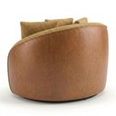 Ver imagem 6 de Poltrona Decorativa Maya Base Giratoria Linho Color Trend e Courino Tca 219 Tcs 727 Moll