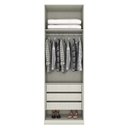 Ver imagem 2 de Guarda Roupa Modulado Predileto 2 Portas e 3 Gavetas com Espelho Areia/Jequitibá - Móveis Henn
