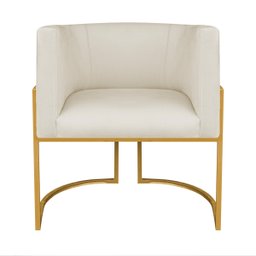 Kit Divã Luna 140cm Lado Esquerdo e 02 Poltronas Base de Ferro Dourado Linho - 13