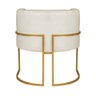 Kit Divã Luna 140cm Lado Esquerdo e 02 Poltronas Base de Ferro Dourado Linho - 11