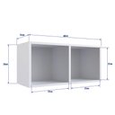 Ver imagem 4 de Nicho Infantil de Parede Duplo 60x30cm Linha Favo de Mel Fm021 Completa Móveis- Branco