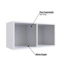 Ver imagem 3 de Nicho Infantil de Parede Duplo 60x30cm Linha Favo de Mel Fm021 Completa Móveis- Branco