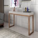 Ver imagem 1 de Aparador Premium Retrô Opala Base Madeira Tampo Mdf para Sala - Off White