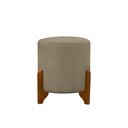Ver mais imagens de Puff Decorativo Principe Redondo Pes Madeira Tecido Veludo:terracota