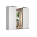 Ver imagem 1 de Guarda Roupa 246,5cm 3 Portas 1 Espelho 100% Mdf Branco