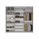 Ver imagem 3 de Guarda Roupa 246,5cm 3 Portas 1 Espelho 100% Mdf Branco