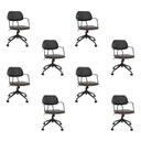 Ver imagem 2 de Kit com 8 Cadeiras Office com Relex em Aço Carbono e Couro Ecologico Dijon Preto