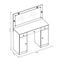 Ver imagem 4 de Penteadeira Camarim com 3 Gavetas 2 Portas Espelho e LED - Realeza - Branco J&A Móveis