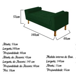 Recamier Félix Queen Size 160cm Suede Verde - 3