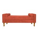 Ver imagem 2 de Recamier Félix Queen Size 160cm Suede Terracota