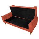 Ver imagem 6 de Recamier Félix Queen Size 160cm Suede Terracota