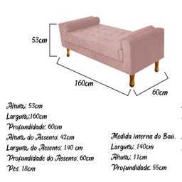 Recamier Félix Queen Size 160cm Suede Rosê - 3