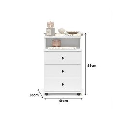 Mesa de Cabeceira Luxo New Branco - Ej Móveis - 5